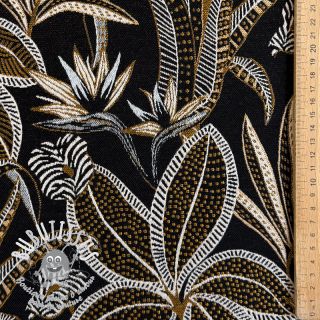 Tissu déco jacquard Moranto allover noir