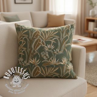 Tissu déco jacquard Moranto allover kaki