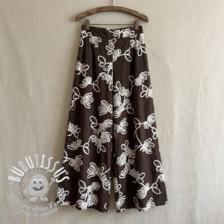 Tissu coton EMBROIDERY Loom En Light brown