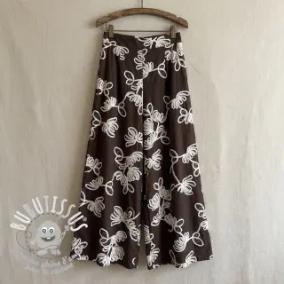 Tissu coton EMBROIDERY Loom En Light brown