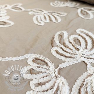 Tissu coton EMBROIDERY Loom En Light natural