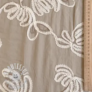 Tissu coton EMBROIDERY Loom En Light natural