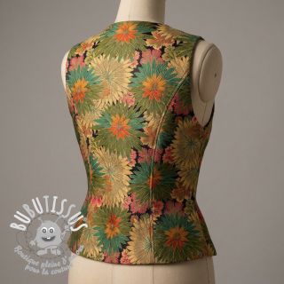 Tissu déco jacquard Matcha allover kaki