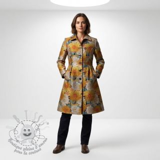 Tissu déco jacquard Matcha allover peanut