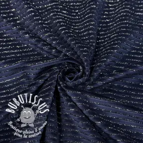  Velours  VELVET LUREX Stripe marine
