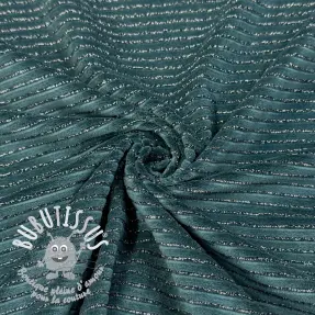  Velours  VELVET LUREX Stripe forest green