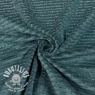  Velours  VELVET LUREX Stripe forest green