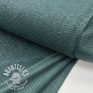  Velours  VELVET LUREX Stripe forest green