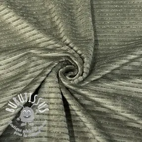  Velours  VELVET LUREX Stripe camo green