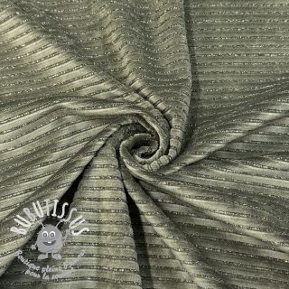  Velours  VELVET LUREX Stripe camo green