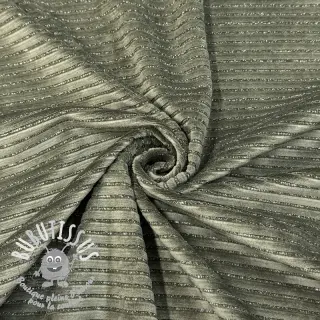  Velours  VELVET LUREX Stripe camo green