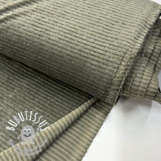  Velours  VELVET LUREX Stripe camo green