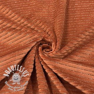  Velours  VELVET LUREX Stripe brick