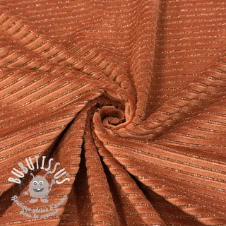  Velours  VELVET LUREX Stripe brick