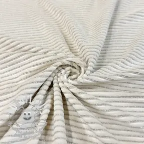  Velours  VELVET LUREX Stripe off white