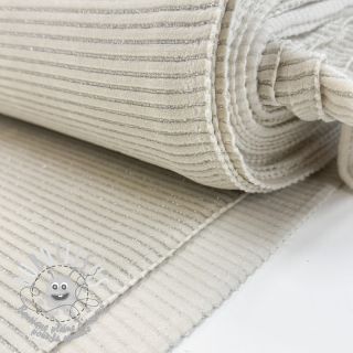  Velours  VELVET LUREX Stripe off white