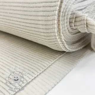 Velours  VELVET LUREX Stripe off white