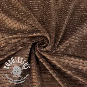  Velours  VELVET LUREX Stripe dark brown