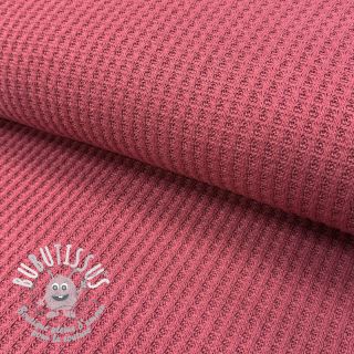 Tissu tricot WAFFLE BIG KNIT dark salmon
