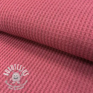 Tissu tricot WAFFLE BIG KNIT dark salmon
