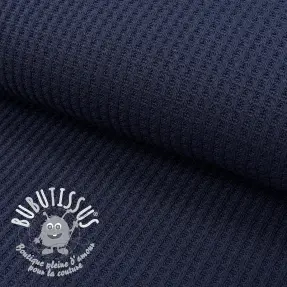 Tissu tricot WAFFLE BIG KNIT navy