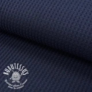 Tissu tricot WAFFLE BIG KNIT navy