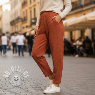 Tissu tricot WAFFLE BIG KNIT rust