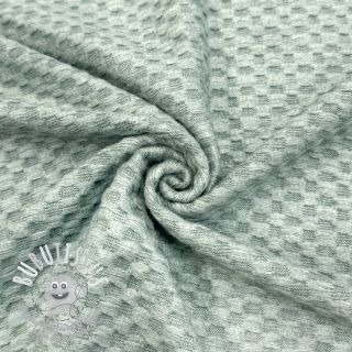 Tissu maille tricot Angora honey ocean green