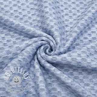 Tissu maille tricot Angora honey blue