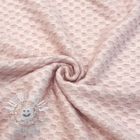 Tissu maille tricot Angora honey baby pink