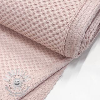 Tissu maille tricot Angora honey baby pink