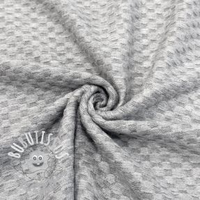 Tissu maille tricot Angora honey light grey