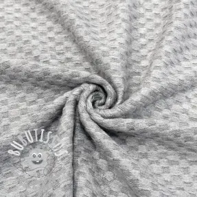 Tissu maille tricot Angora honey light grey