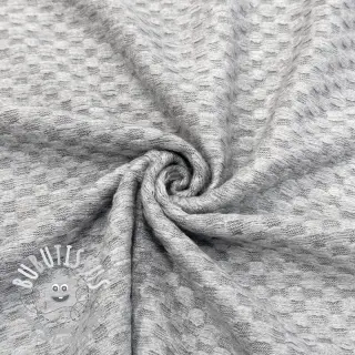 Tissu maille tricot Angora honey light grey