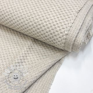 Tissu maille tricot Angora honey natural