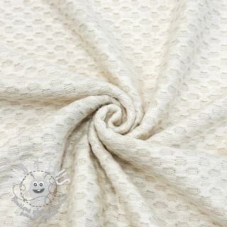 Tissu maille tricot Angora honey off white