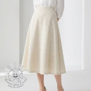  Velours  VELVET LUREX Stripe off white