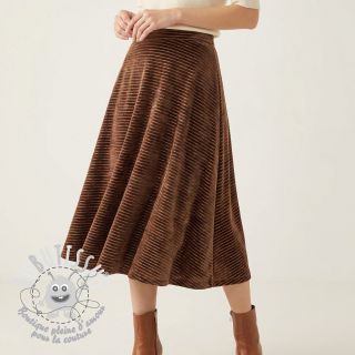  Velours  VELVET LUREX Stripe dark brown