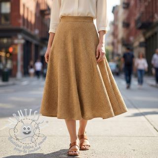 Tissu maille tricot Angora honey beige