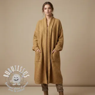 Tissu maille tricot Angora honey beige