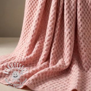 Tissu maille tricot Angora honey baby pink