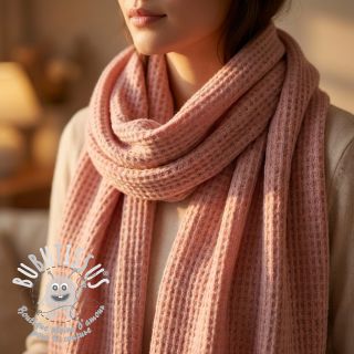 Tissu maille tricot Angora honey baby pink