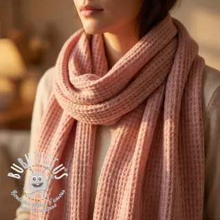 Tissu maille tricot Angora honey baby pink