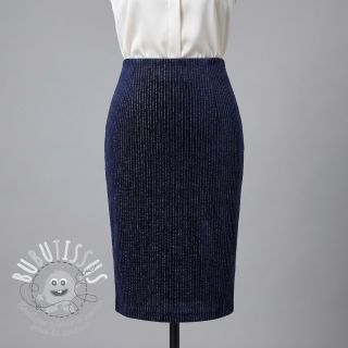  Velours  VELVET LUREX Stripe marine