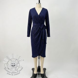  Velours  VELVET LUREX Stripe marine