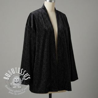  Velours  VELVET LUREX Stripe black