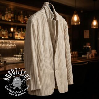  Velours  VELVET LUREX Stripe off white