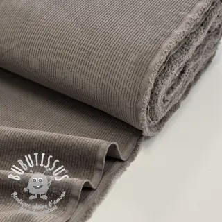 Tissu velours cotelé 6W WASHED STRETCH stone
