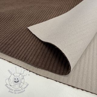 Tissu velours cotelé HUGGY chocolat
