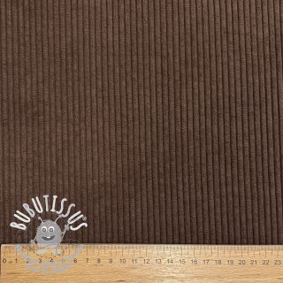 Tissu velours cotelé HUGGY chocolat